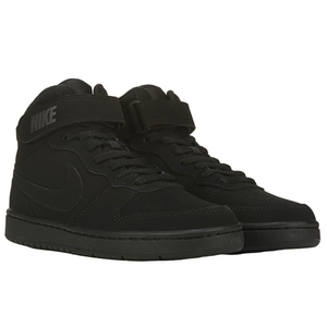 Nike Court Borough 2 Size 3Y Black Sporty Velcro Sneakers Shoes Youth Unisex Boy